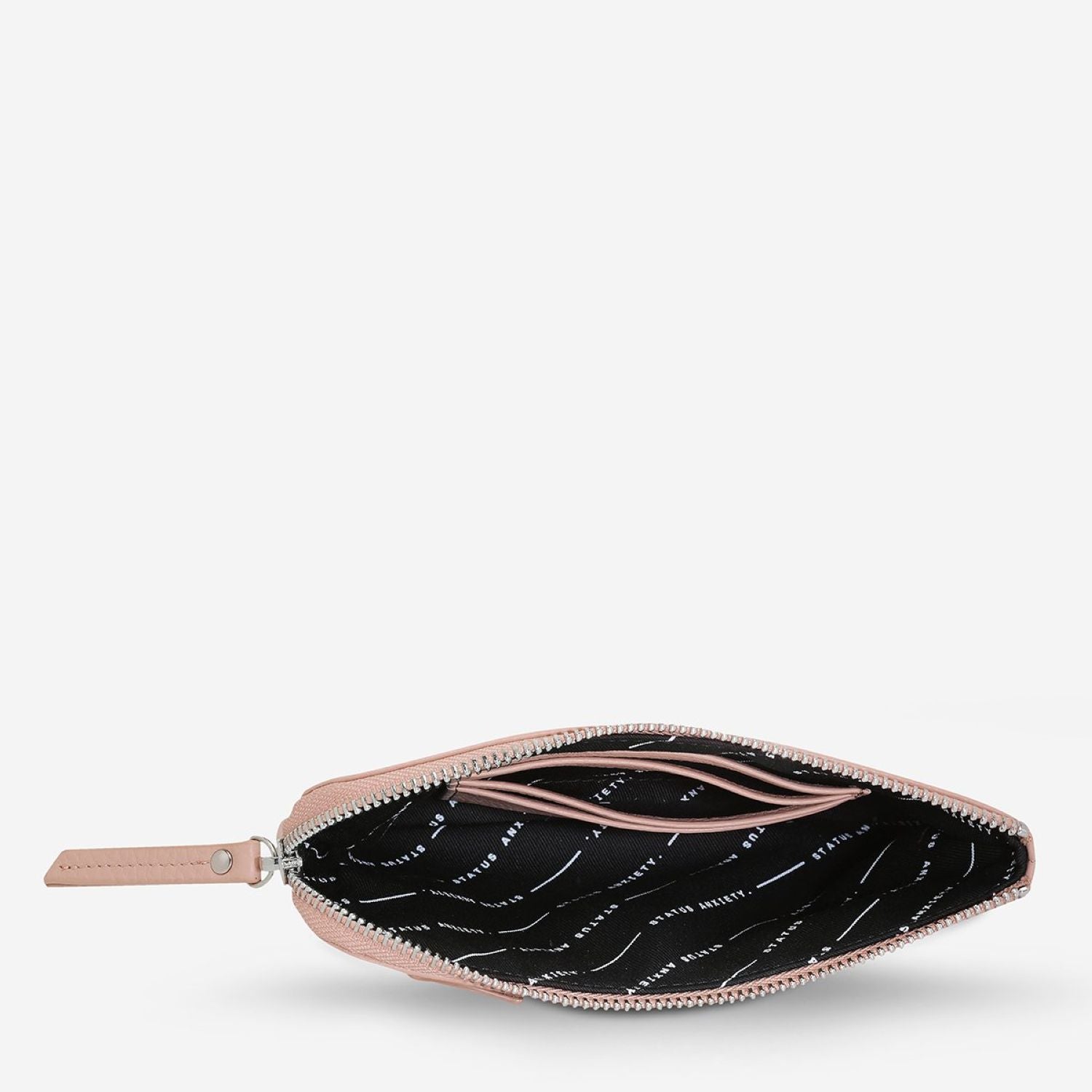 Status Anxiety Smoke And Mirrors Zip Leather Pouch