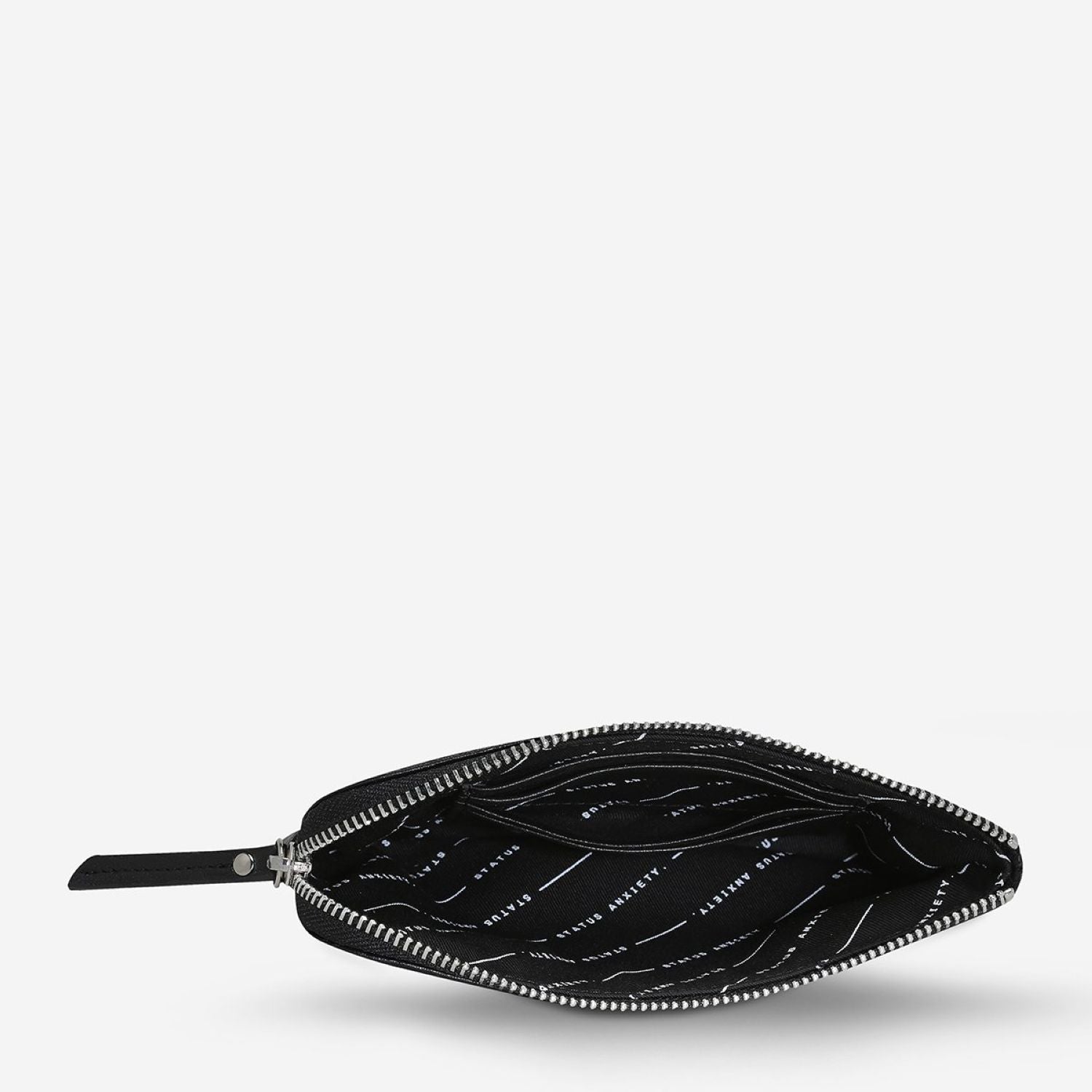 Status Anxiety Smoke And Mirrors Zip Leather Pouch