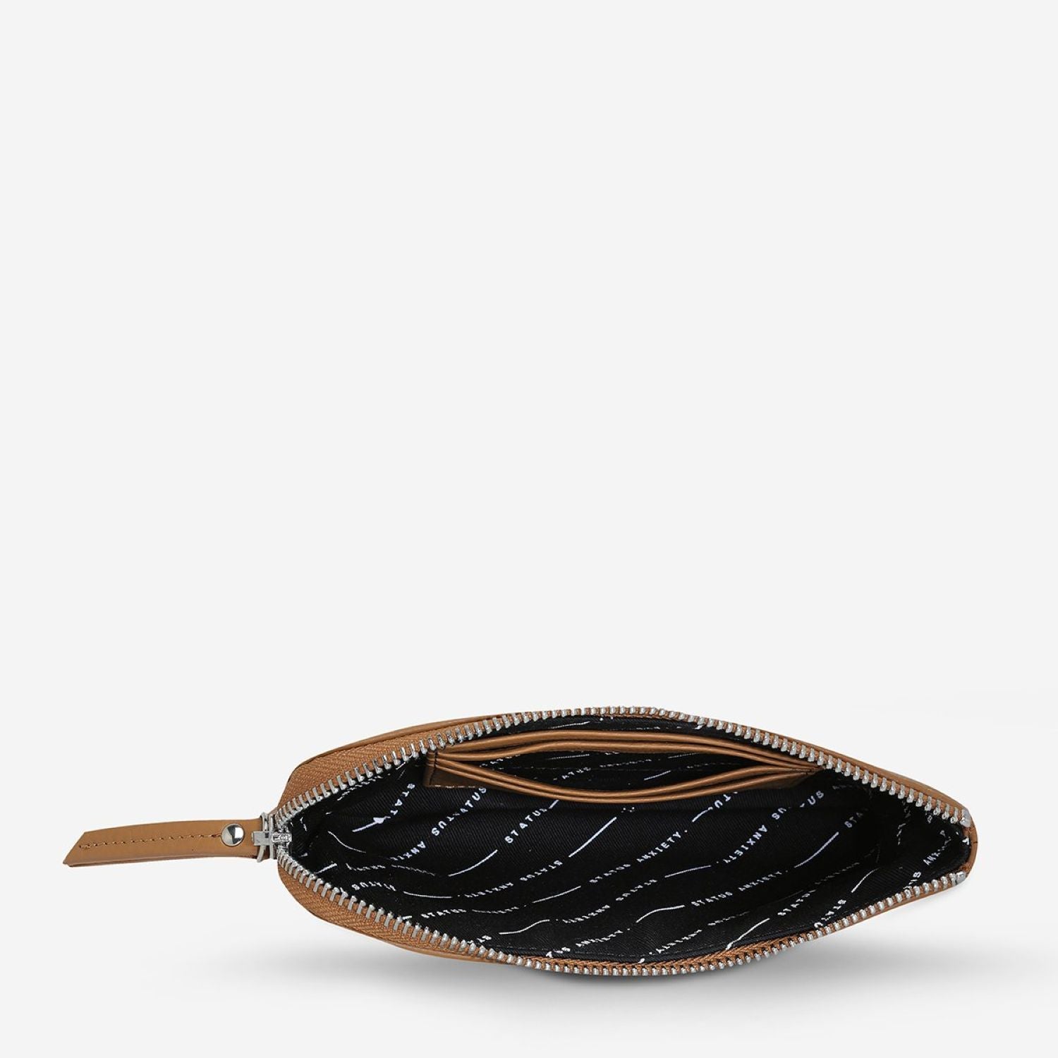Status Anxiety Smoke And Mirrors Zip Leather Pouch