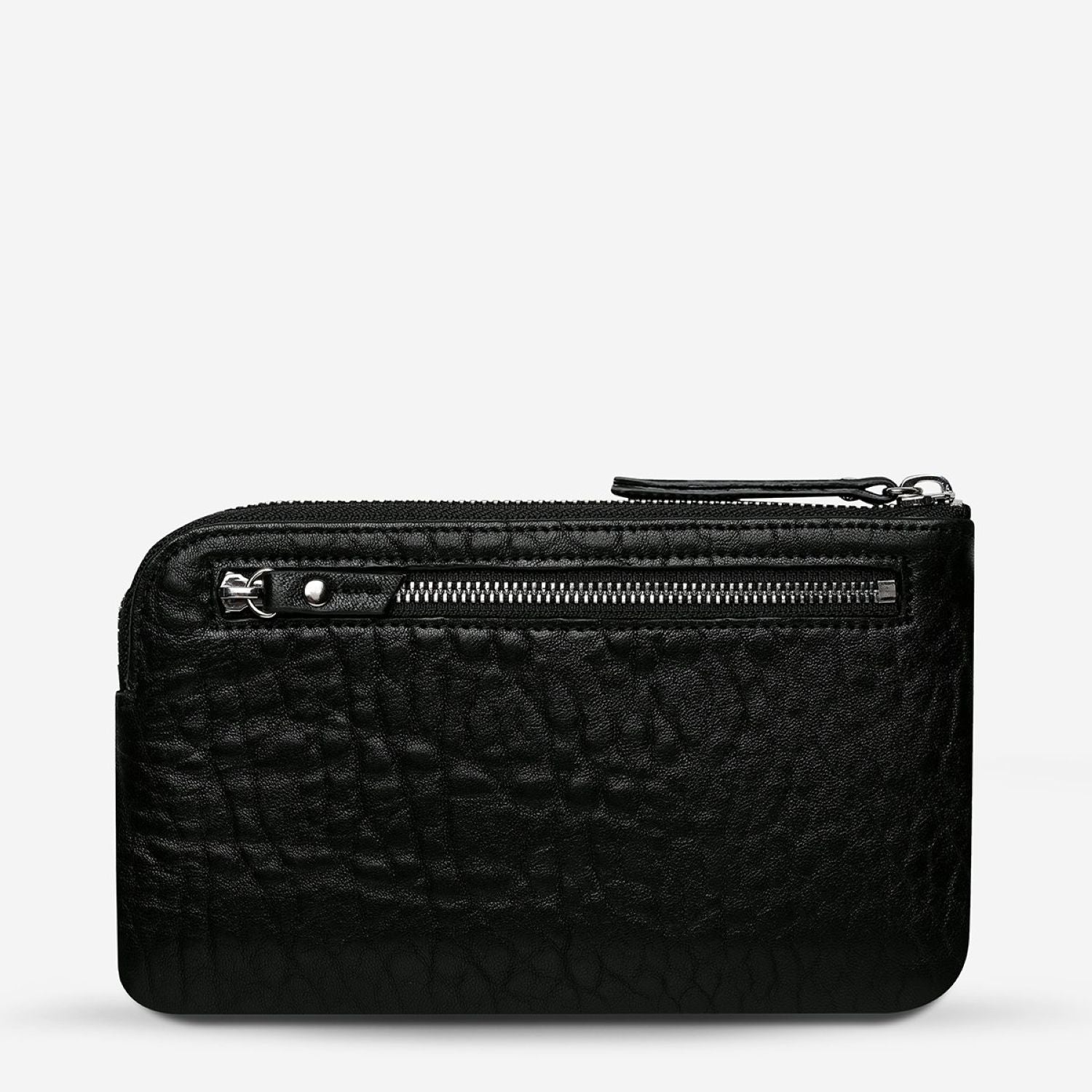 Status Anxiety Smoke And Mirrors Zip Leather Pouch