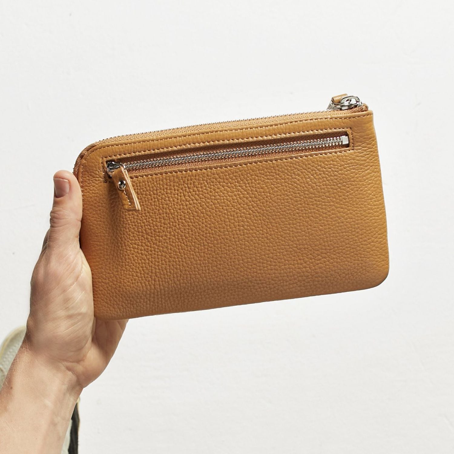 Status Anxiety Smoke And Mirrors Zip Leather Pouch