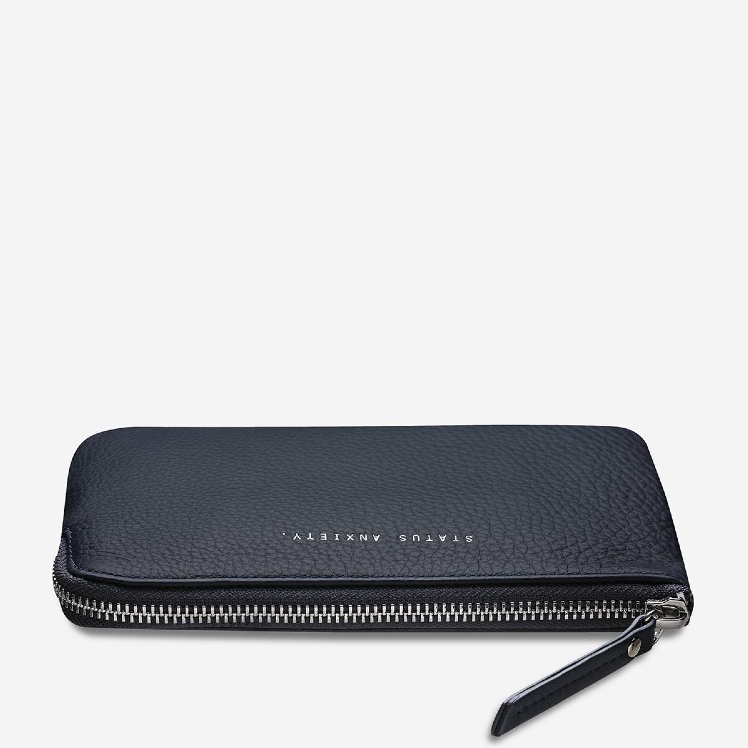 Status Anxiety Smoke And Mirrors Zip Leather Pouch