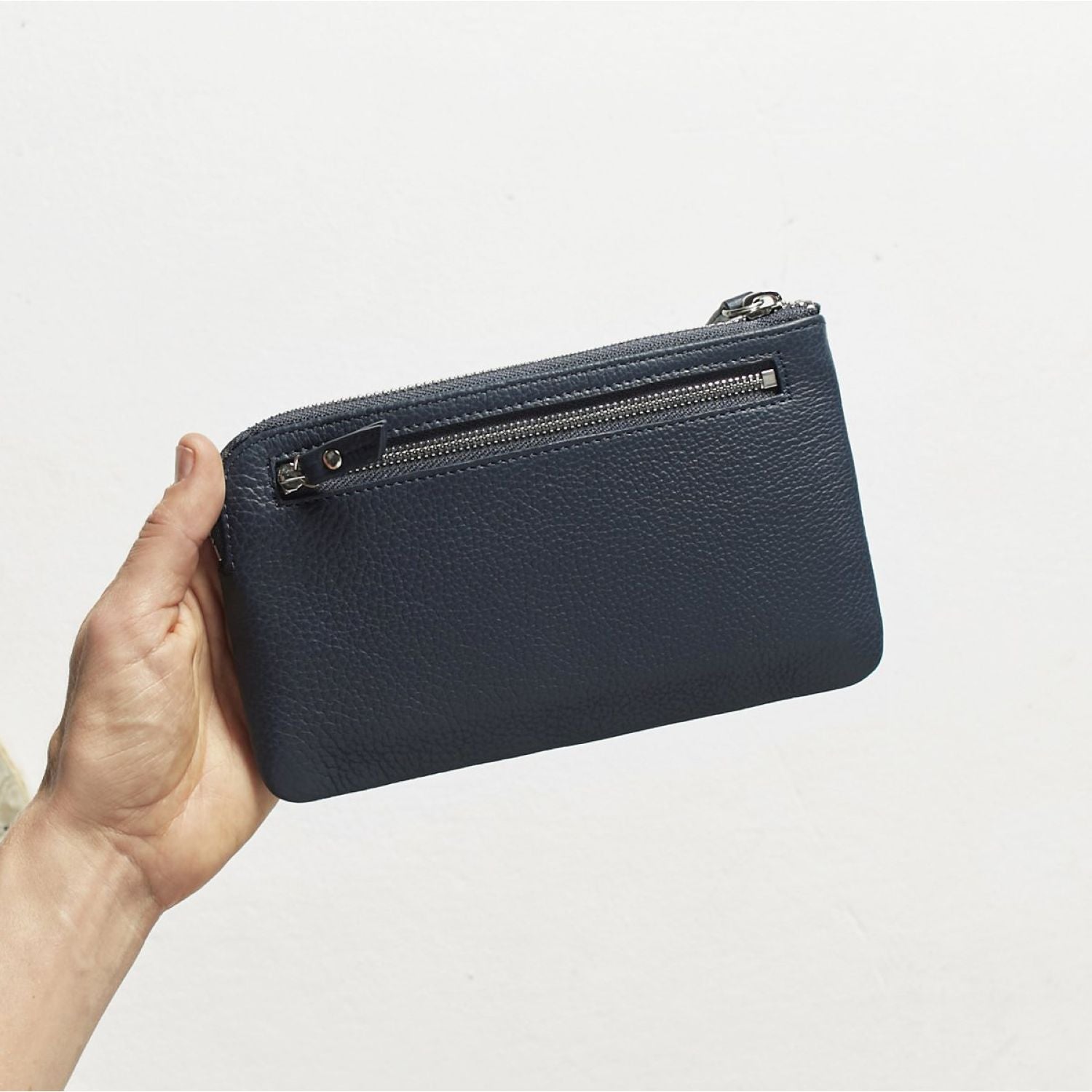 Status Anxiety Smoke And Mirrors Zip Leather Pouch