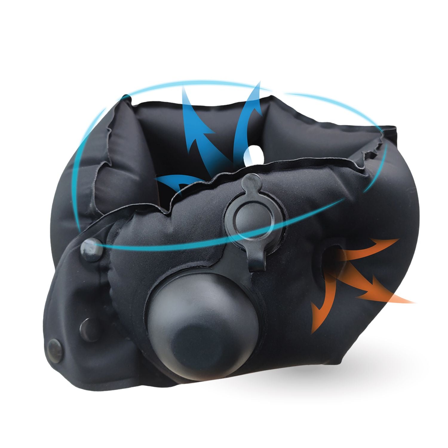 Crossing Inflatable Air Pump Neck Travel Pillow