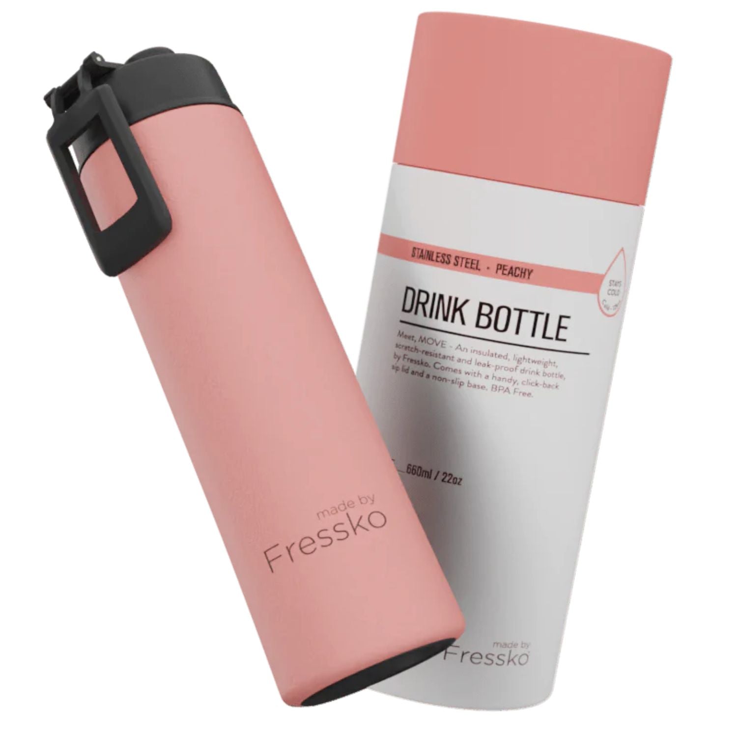 Made By Fressko Move 22oz Insulated Stainless Steel Drink Bottle (SA)