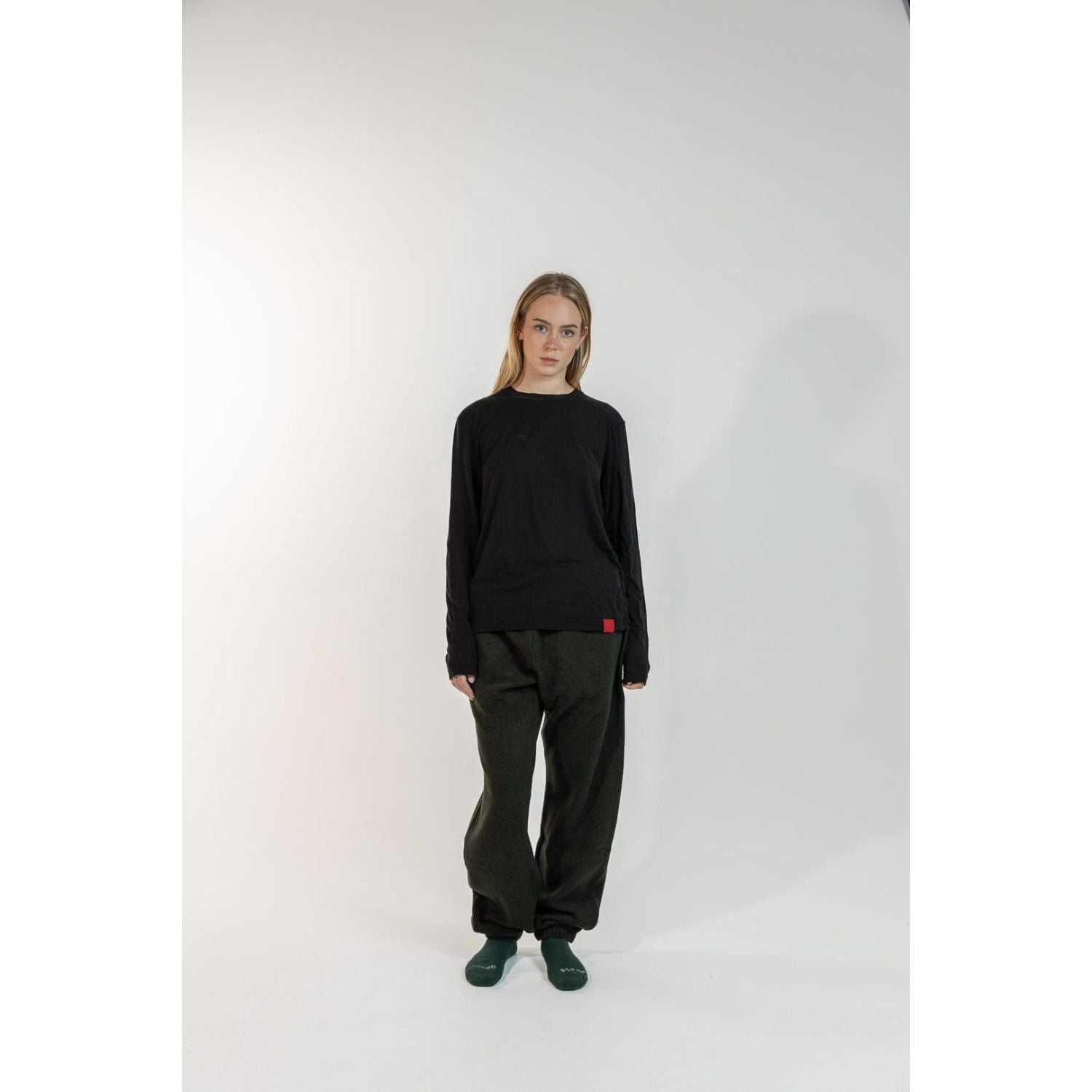 Paire Merino Wool-Blend Unisex Long Sleeve T-Shirt (Navy)
