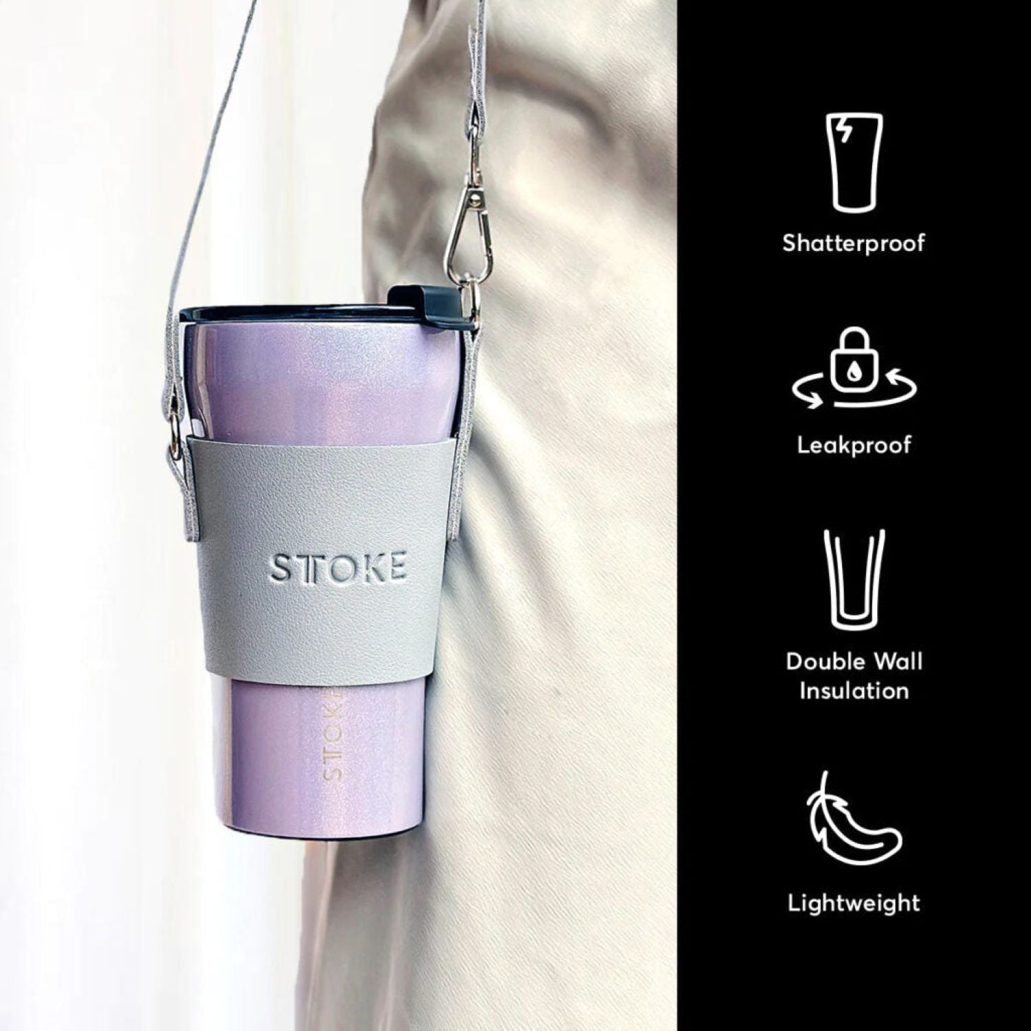 STTOKE Leakproof Ceramic Insulated Cup 16oz (Unicorn) | Cups and Tumblers, Gifts & Lifestyle, Travel Accessories, Water Bottles | STTOKE-17