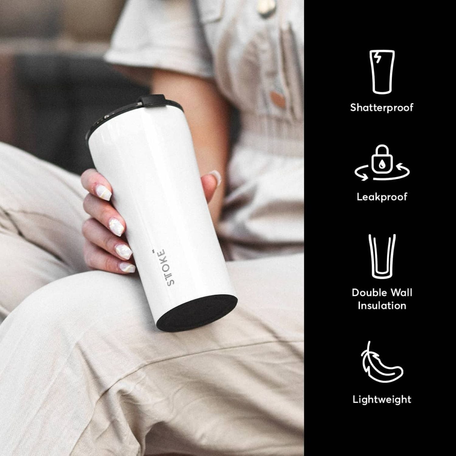 STTOKE Leakproof Classic Insulated Ceramic Cup 16oz