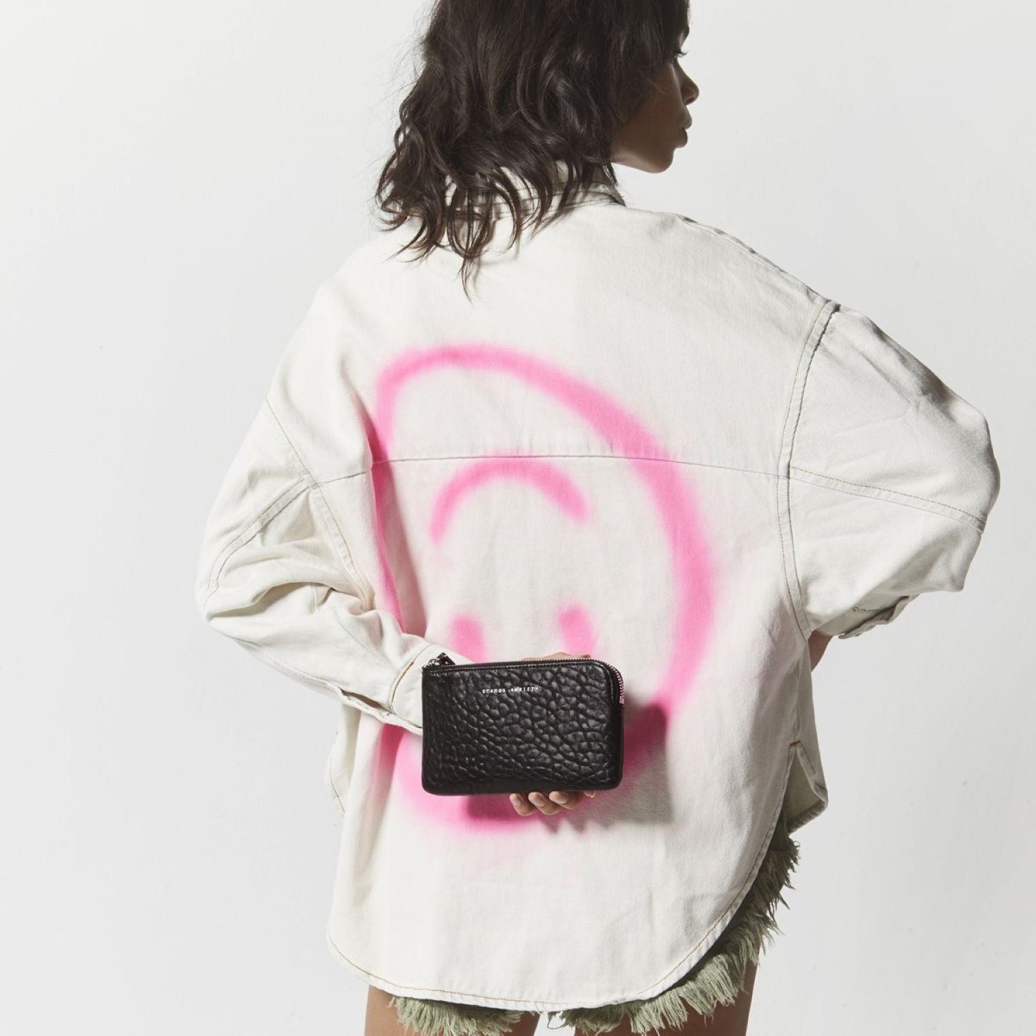 Status Anxiety Smoke And Mirrors Zip Leather Pouch