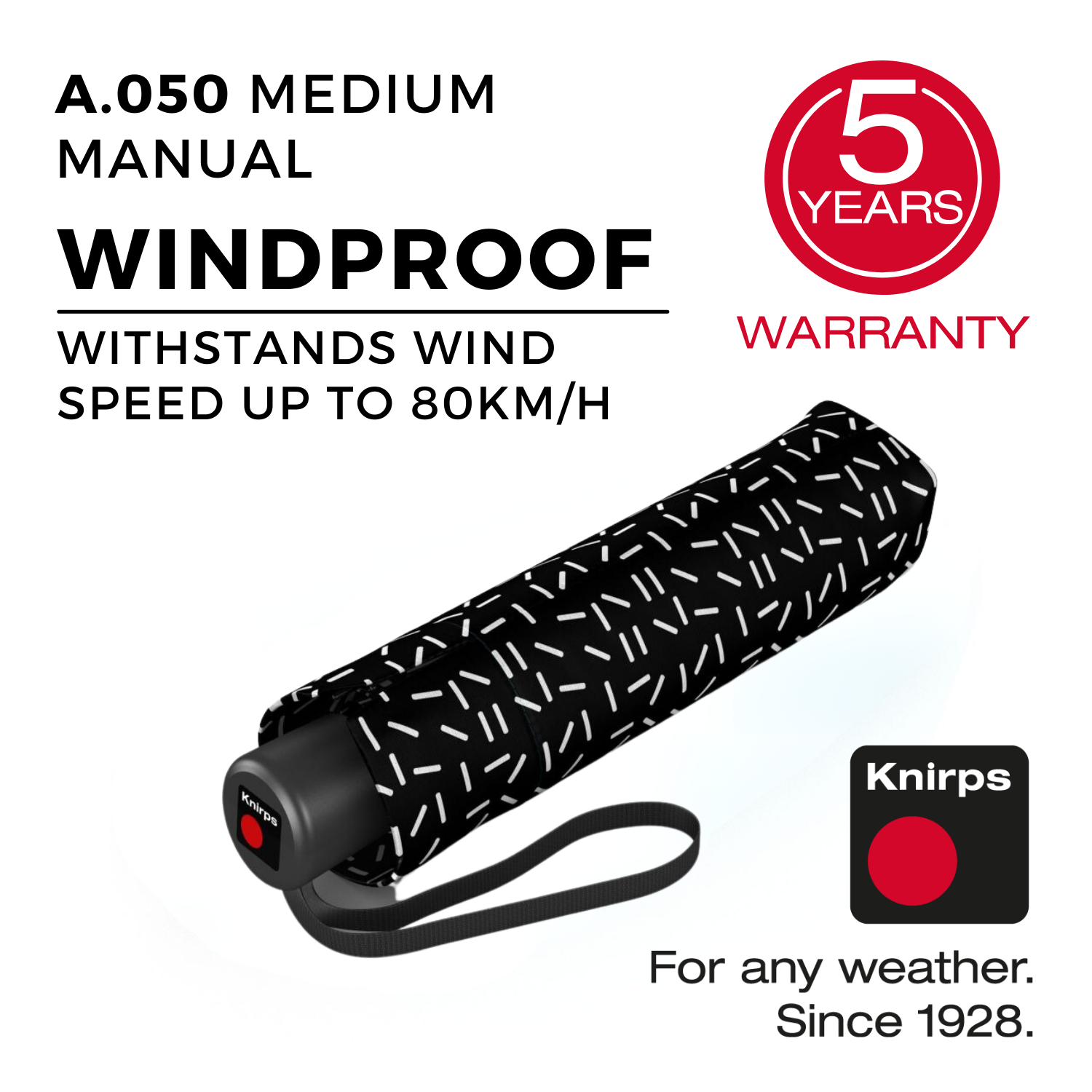 Knirps A.050 Medium Manual Umbrella | Foldable Umbrellas, SALE, Travel Accessories, Umbrellas | Knirps Umbrellas