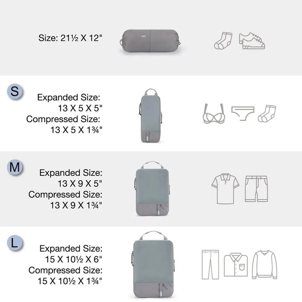 Bagsmart 6-In-1 Compression Packing Cubes