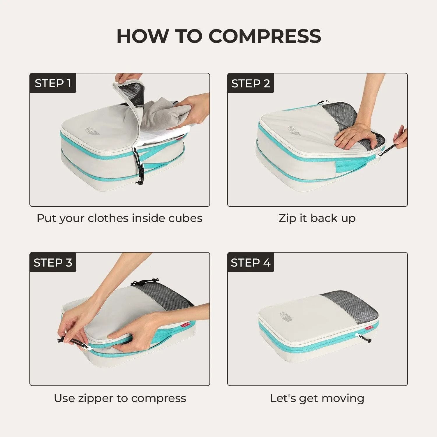 Bagsmart Blast 6-In-1 Compression Packing Cubes