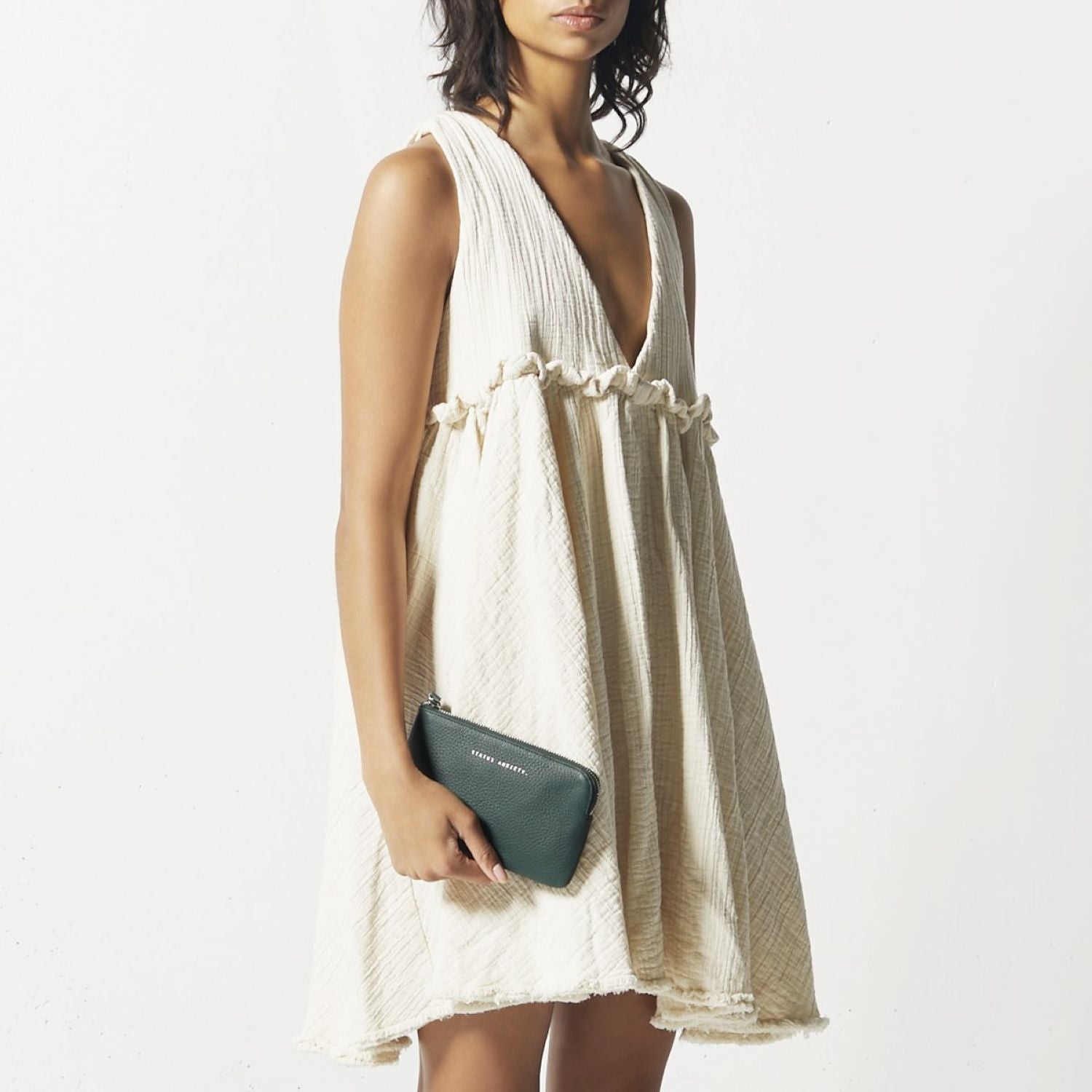 Status Anxiety Smoke And Mirrors Zip Leather Pouch