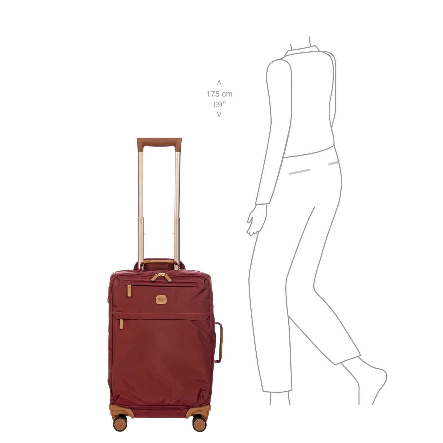 BRIC'S X-Travel 22" Carry On Luggage With Front Access Opening Spinner