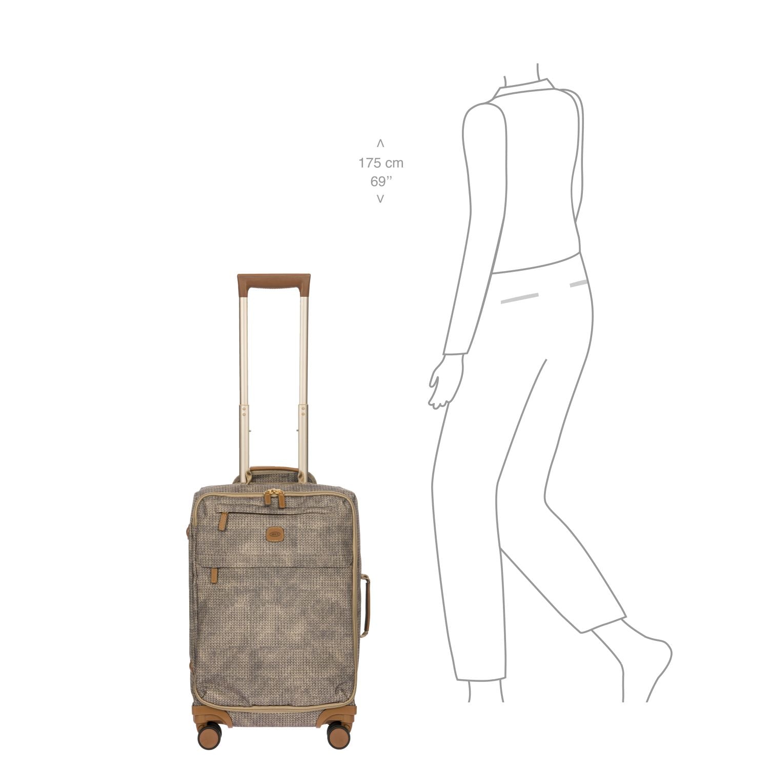 BRIC'S X-Travel 22" Carry On Luggage With Front Access Opening Spinner