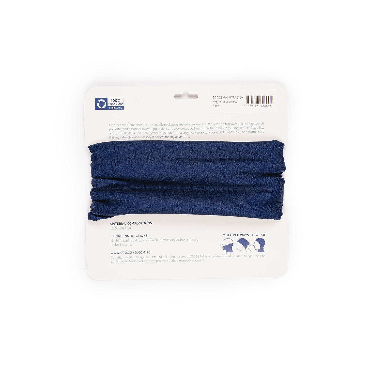 Crossing Duo Polar Fleece Neck Warmer UPF 50+ Sun Protection