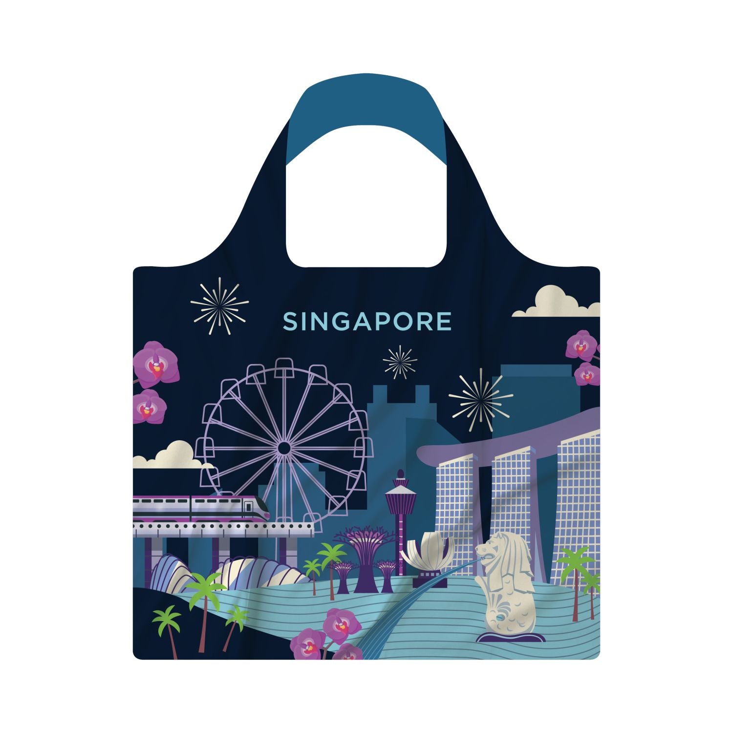 Crossing Recycled Foldable Tote Bag
