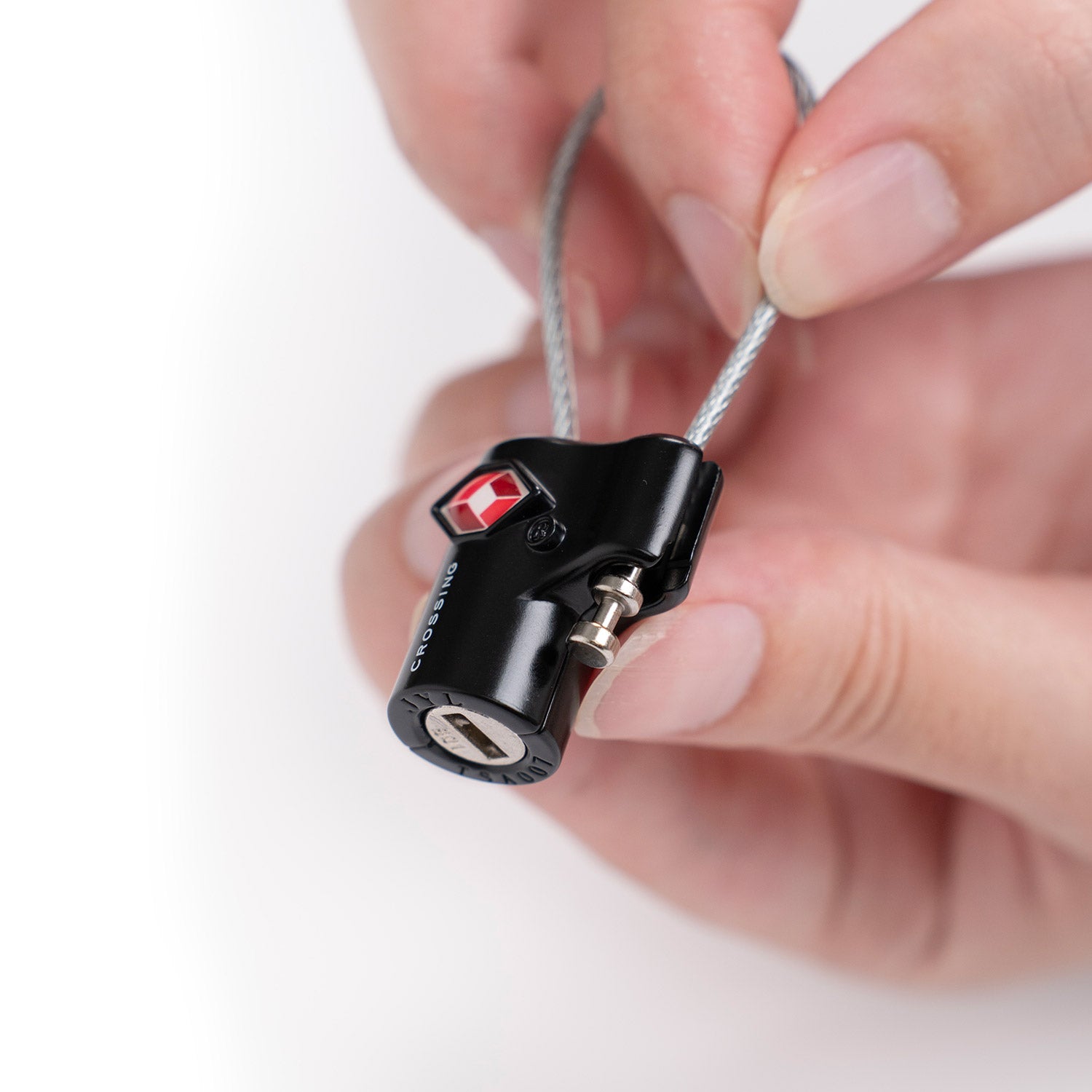 Crossing TSA Travel Cable Lock With Keys