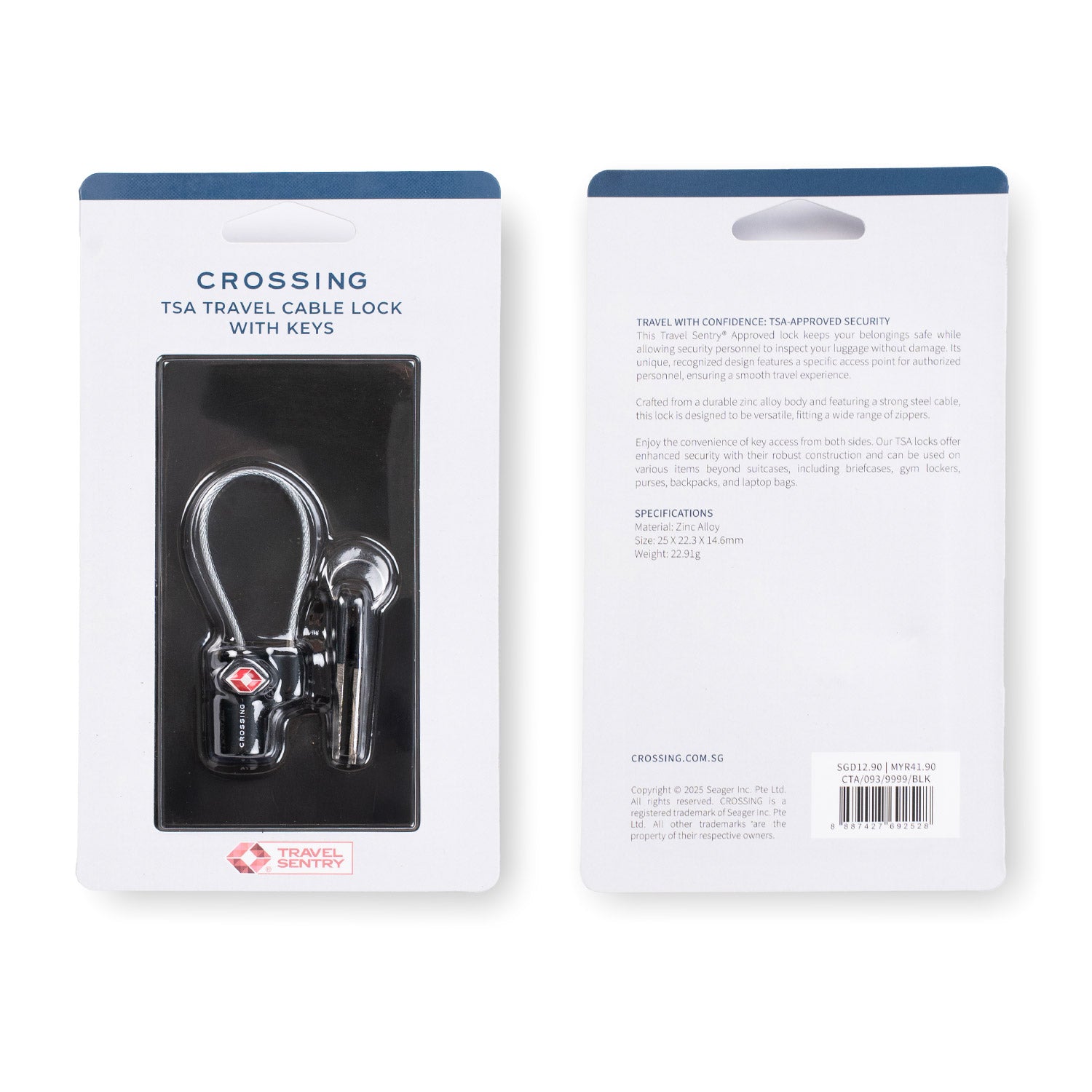 Crossing TSA Travel Cable Lock With Keys