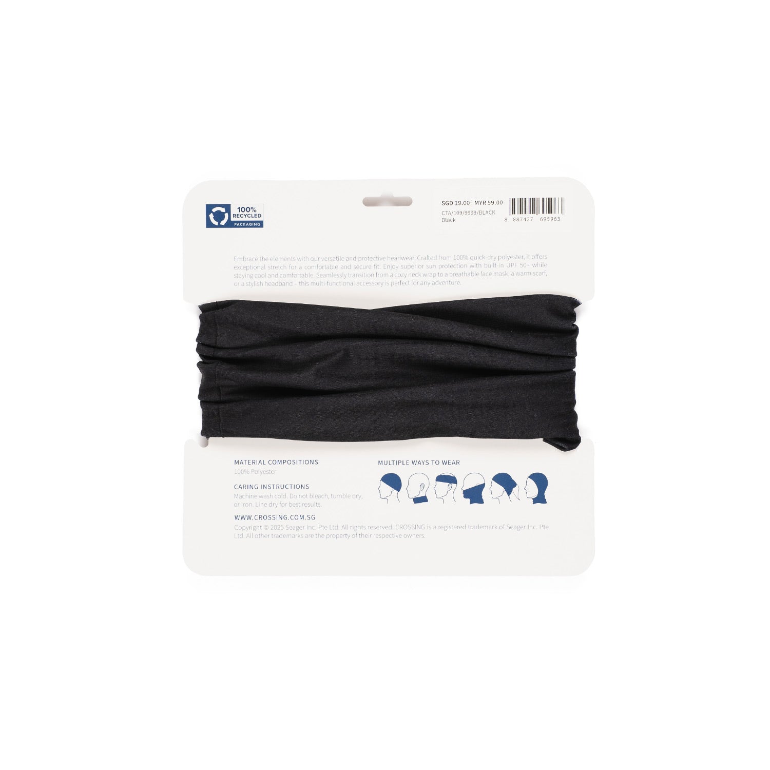 Crossing UV Multi-Functional Headwear UPF 50+ Sun Protection