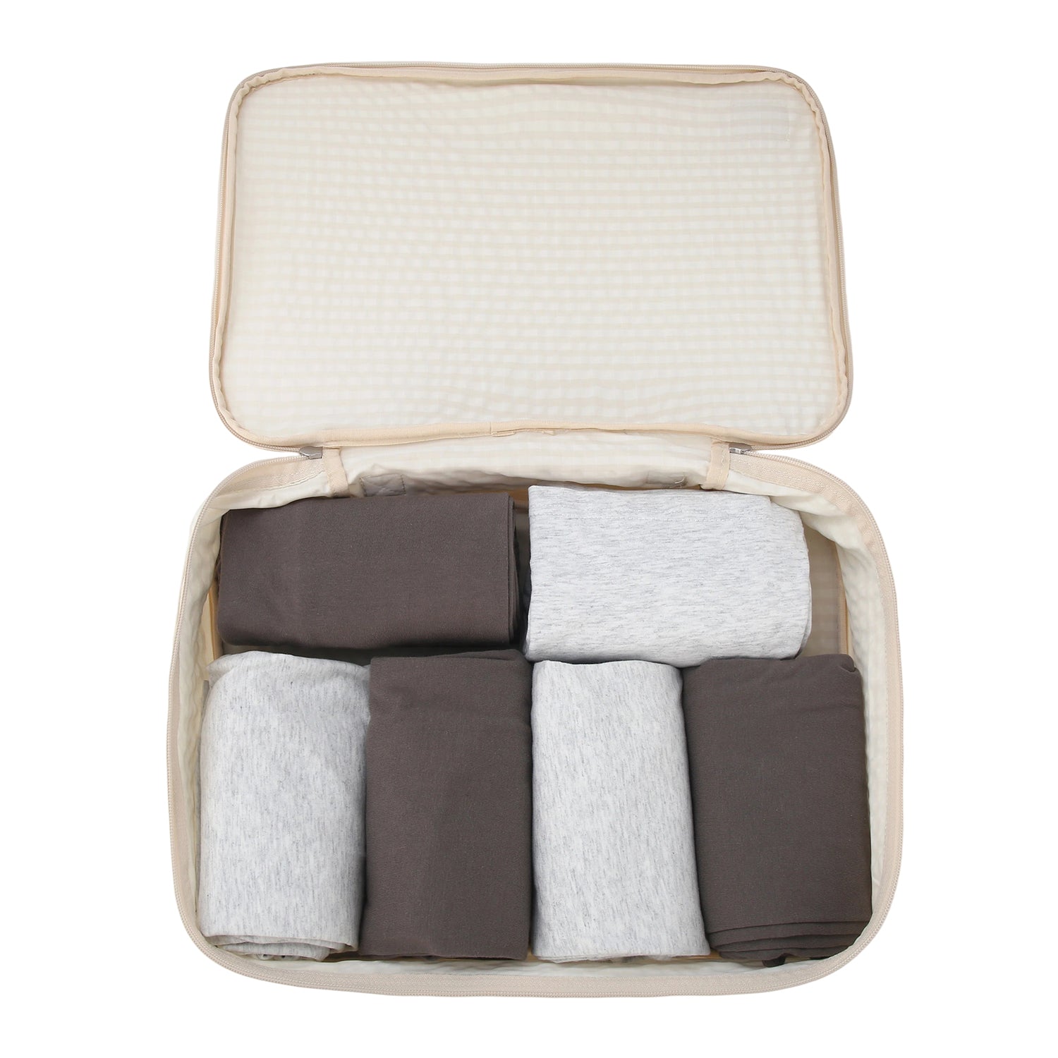 Crossing Waterproof Rayon Checked Packing Cube Set (2-Piece Set)