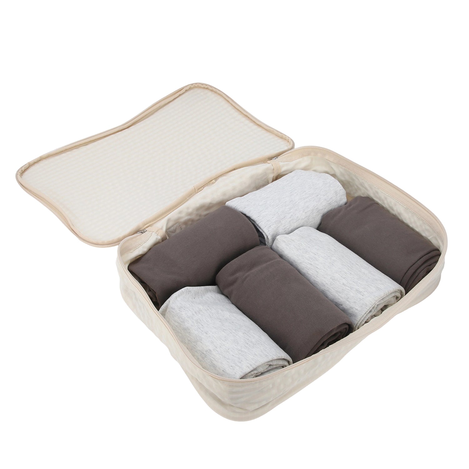 Crossing Waterproof Rayon Checked Packing Cube Set (2-Piece Set)