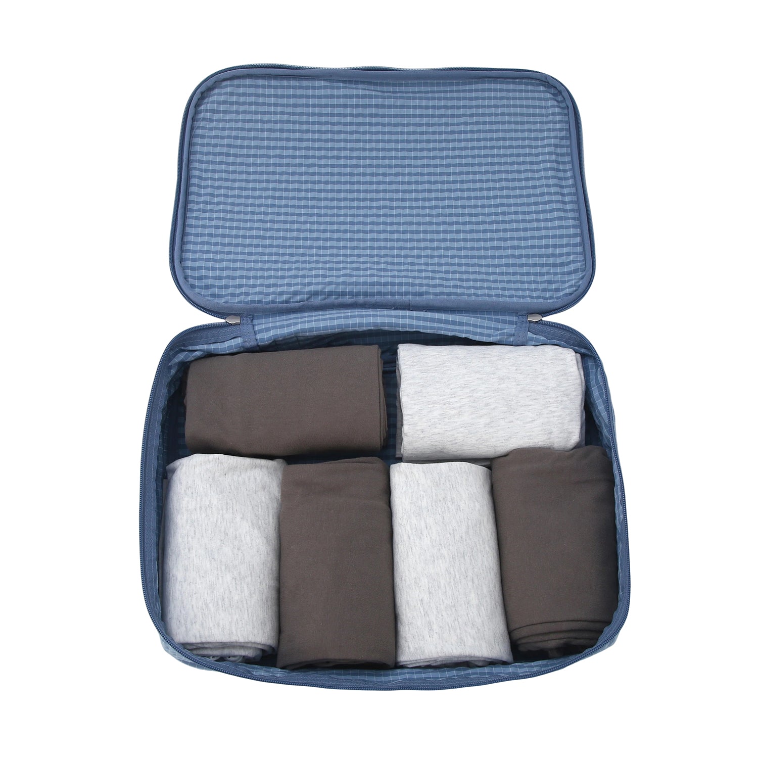 Crossing Waterproof Rayon Checked Packing Cube Set (2-Piece Set)