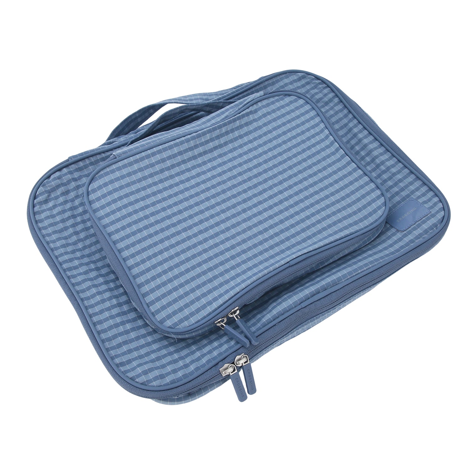 Crossing Waterproof Rayon Checked Packing Cube Set (2-Piece Set)