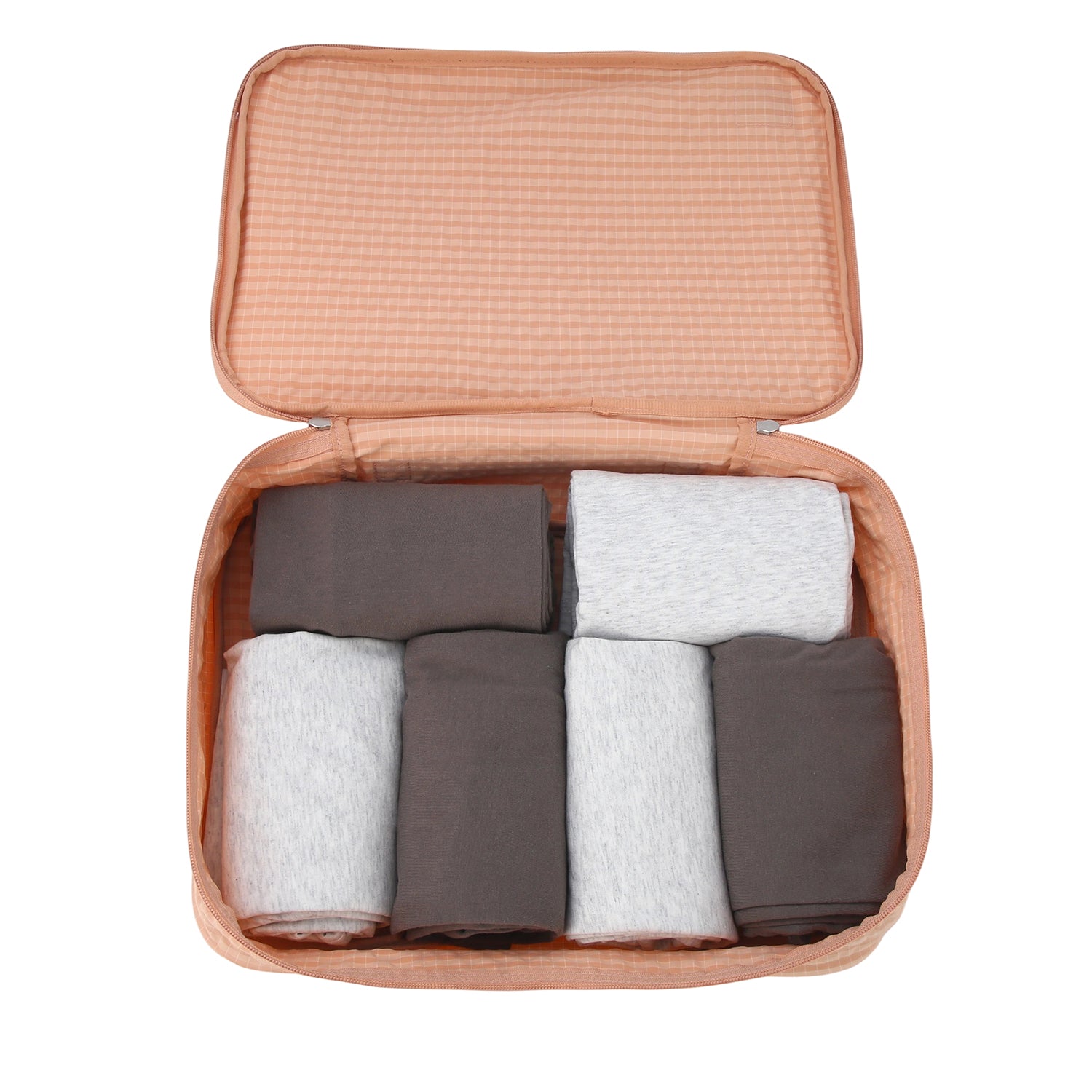 Crossing Waterproof Rayon Checked Packing Cube Set (2-Piece Set)