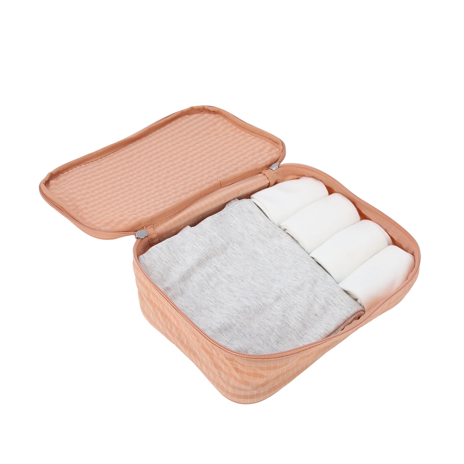 Crossing Waterproof Rayon Checked Packing Cube Set (2-Piece Set)