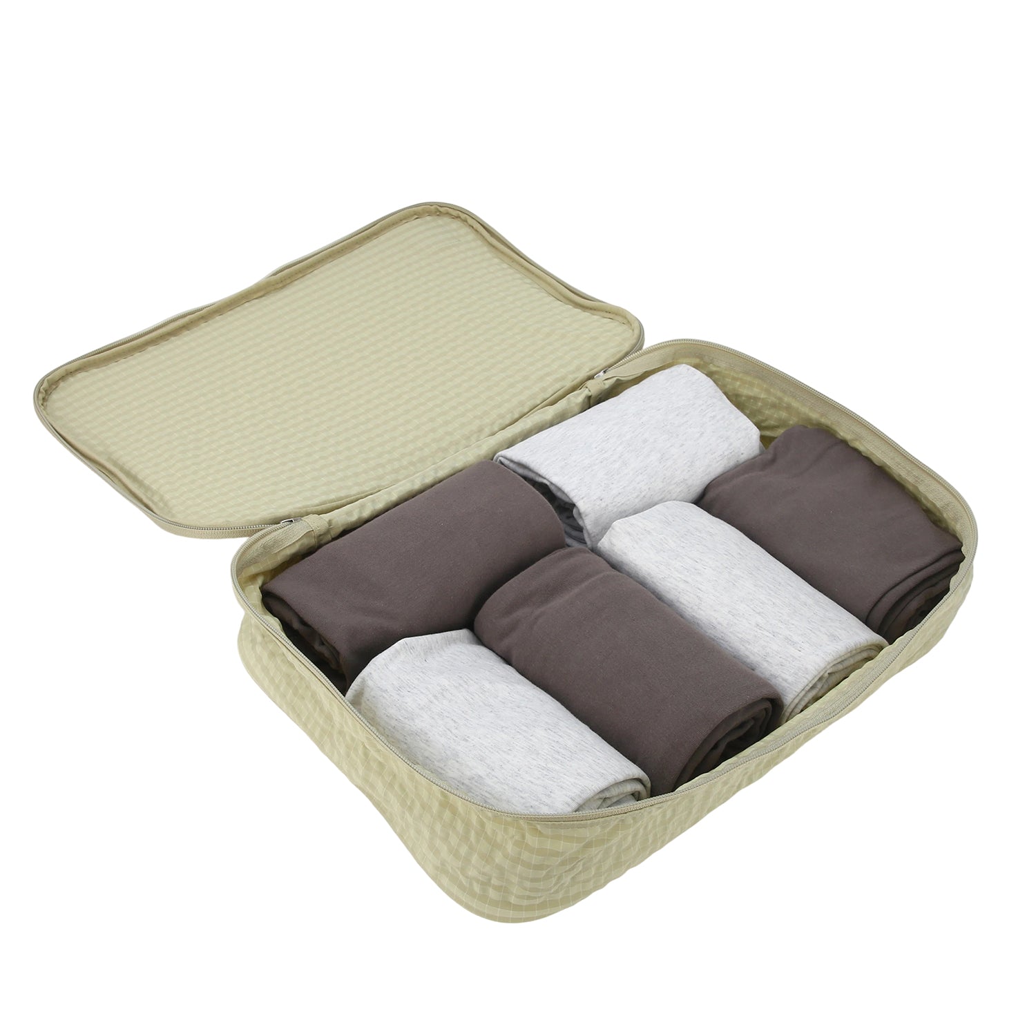 Crossing Waterproof Rayon Checked Packing Cube Set (2-Piece Set)