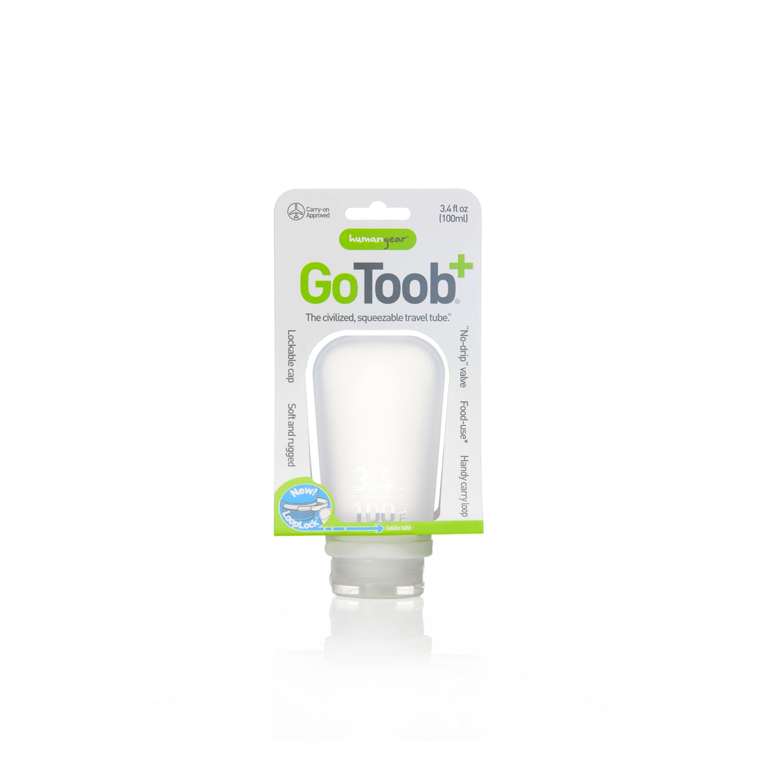 Humangear Large Gotoob Travel Bottle 3.4Oz/100Ml