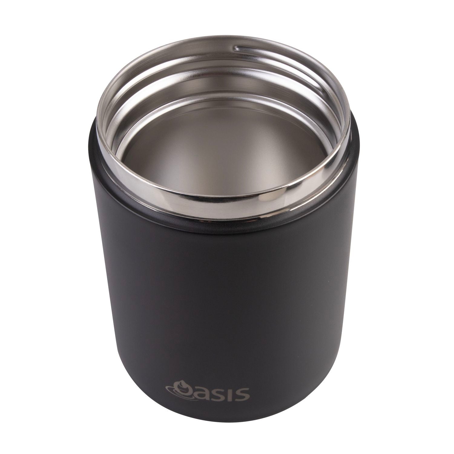 Oasis S/S Insulated Dual Compartment Food Jar W Handle And Spoon 480ML
