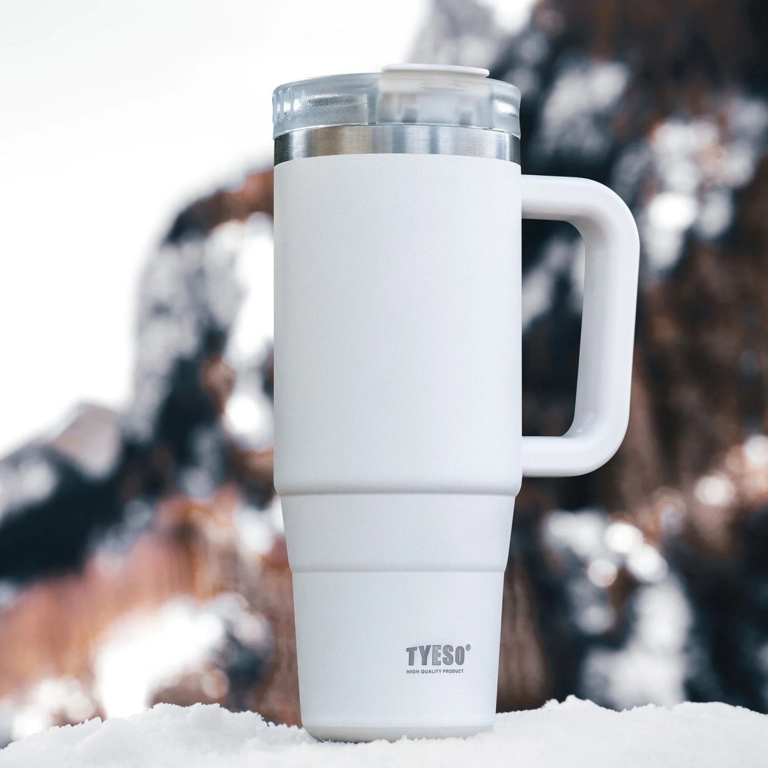 Tyeso Aura Leakproof 2 In 1 Sip & Straw Lid S/S Vacuum Tumbler 900ml