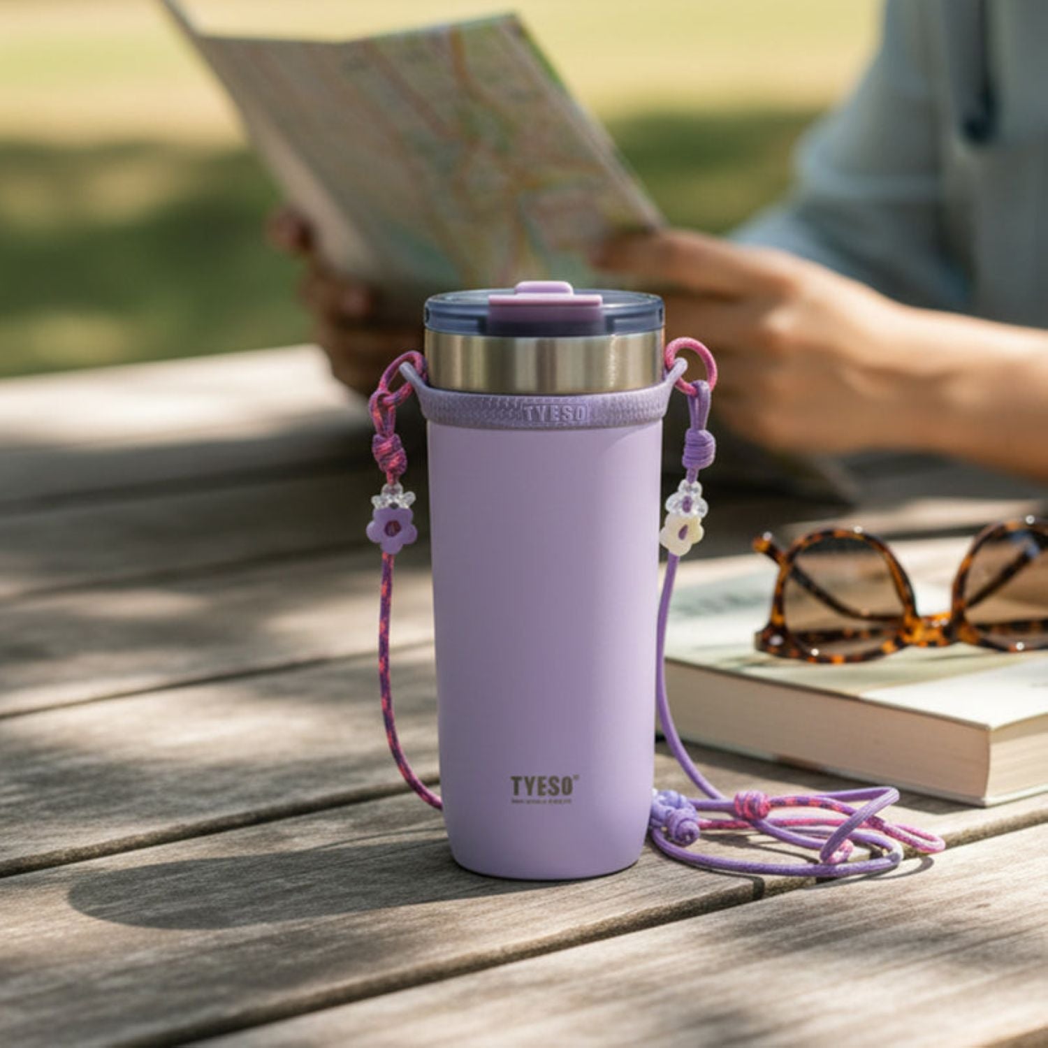 Tyeso Opaline Leakproof Flip Lid S/S Vacuum Insulated Tumbler 550ML