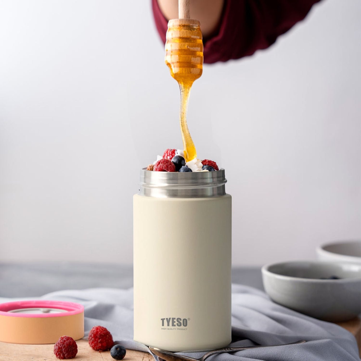 Tyeso Petal Inner S/S 316 Vacuum Insulated Food Jar 200ML - Orange