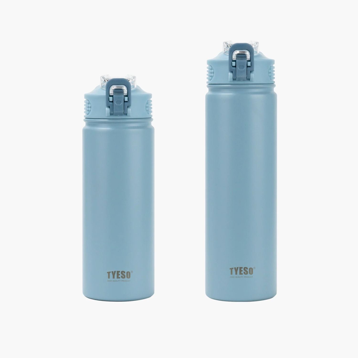 Tyeso Wander Lockable One Press Straw Flip Lid S/S Vacuum Insulated Bottle With Handle 600ml