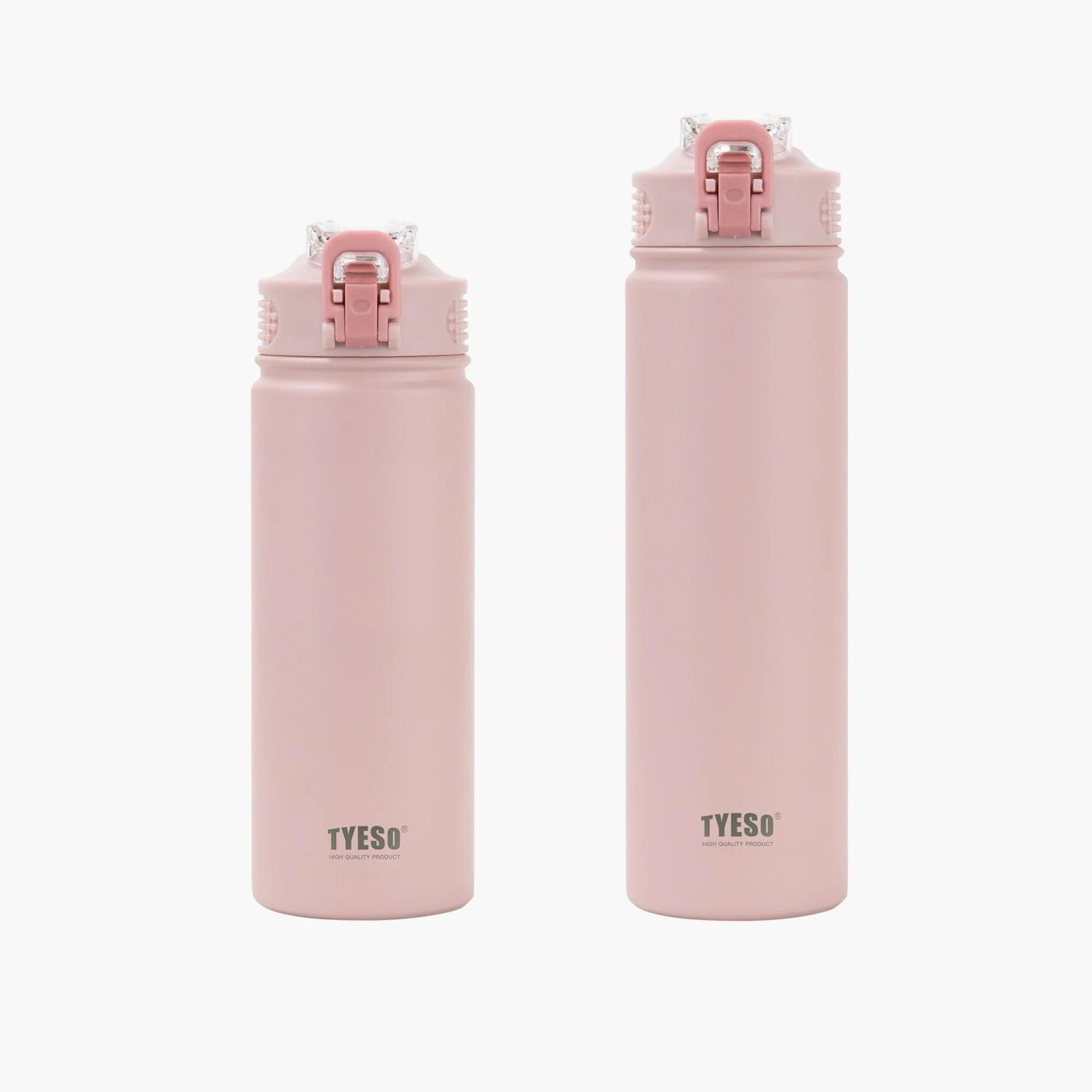 Tyeso Wander Lockable One Press Straw Flip Lid S/S Vacuum Insulated Bottle With Handle 600ml