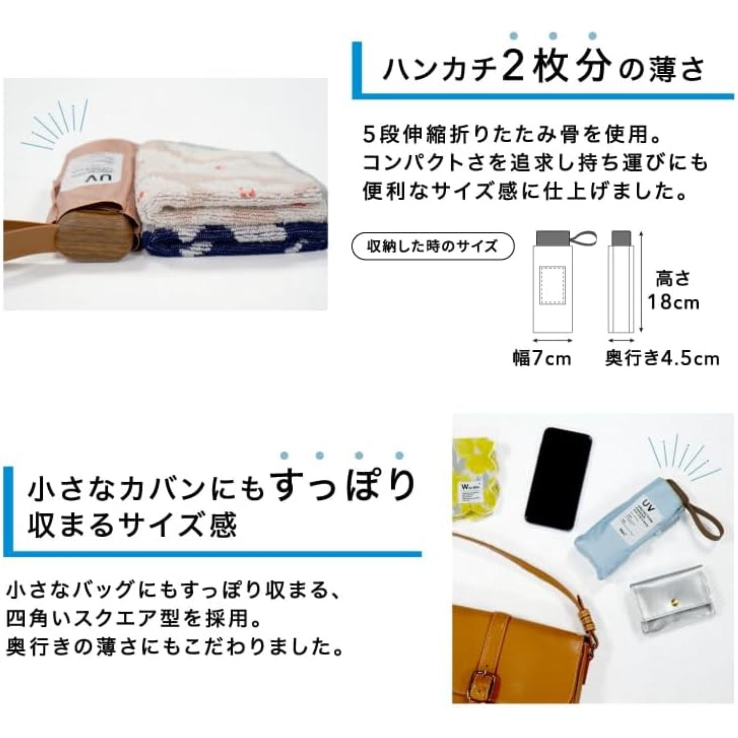 WPC Color Inside (2025) UV Protection Upf 50+ Umbrella 50cm
