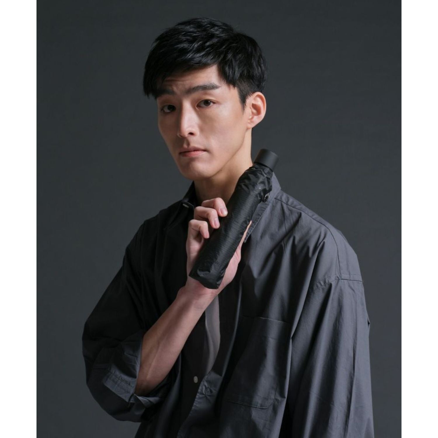 WPC Go-Koh Premium Black Wind Resistant UV Protection UPF 50+ Umbrella 55cm