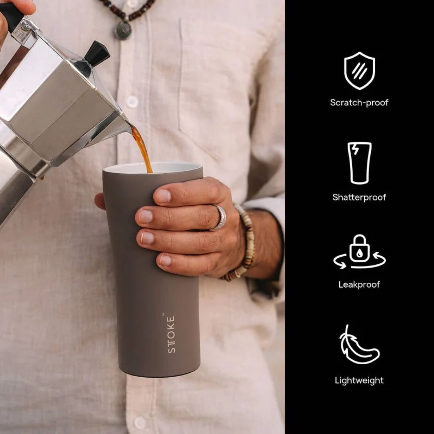 STTOKE Limited Edition Leakproof Ceramic Insulated Cup Powder Coating 16oz | Cups and Tumblers, Gifts & Lifestyle, Travel Accessories, Water Bottles | STTOKE-16