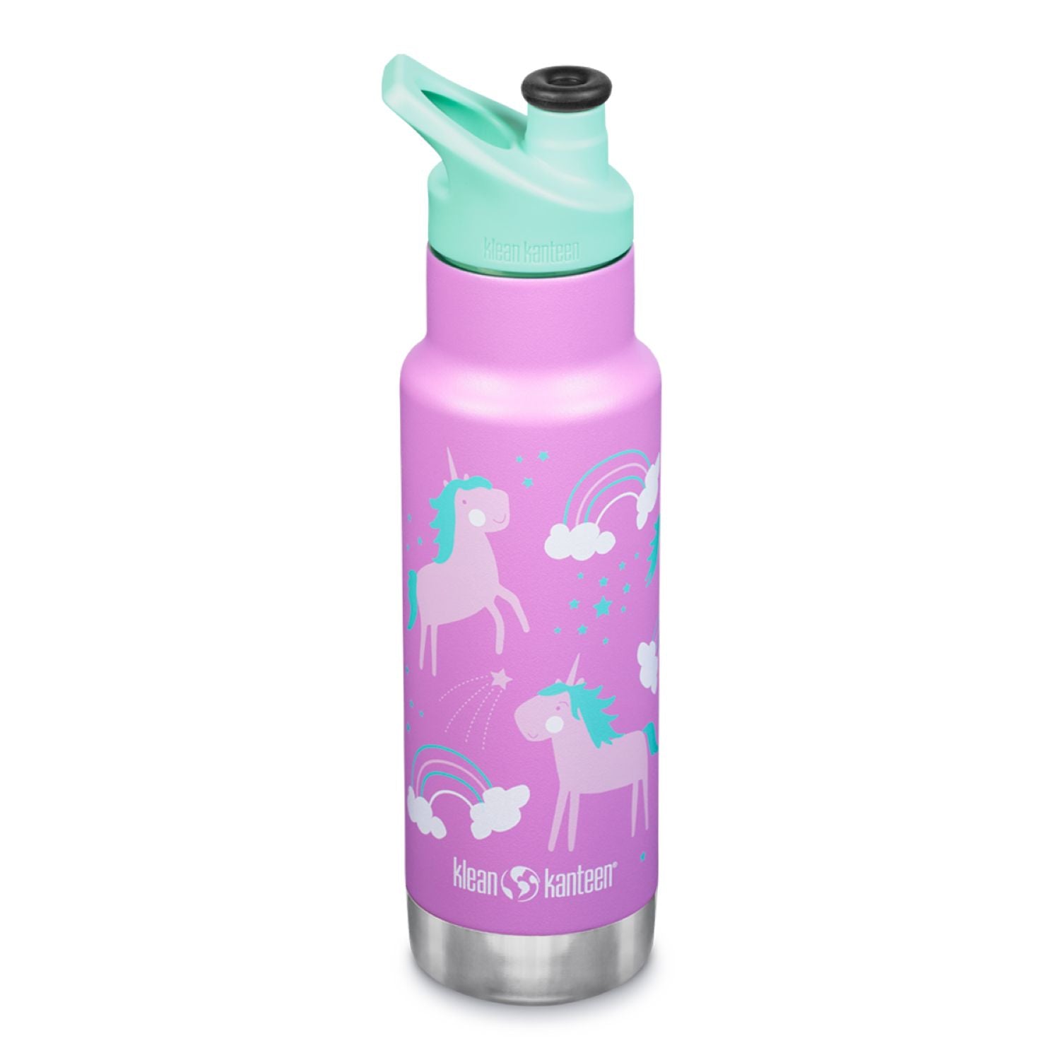 Klean Kanteen Insulated Kid Classic 12oz Water Bottle (with Kid Sport Cap)