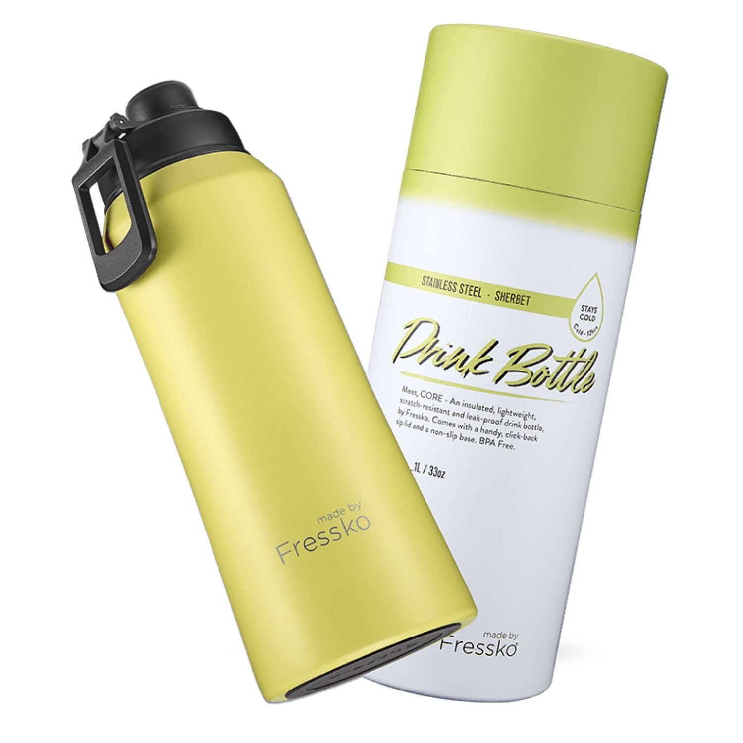 Made By Fressko Core 34oz Insulated Stainless Steel Drink Bottle