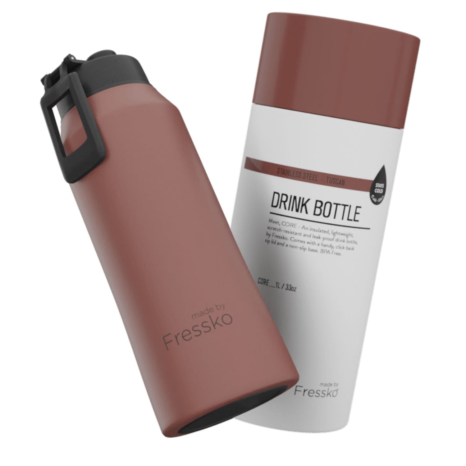 Made By Fressko Core 34oz Insulated Stainless Steel Drink Bottle