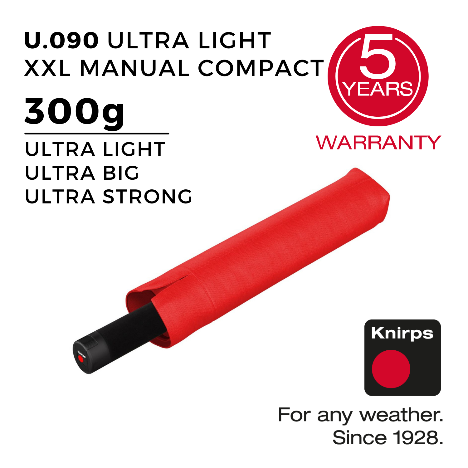 Knirps U.090 Ultralight XXL Manual Compact Umbrella