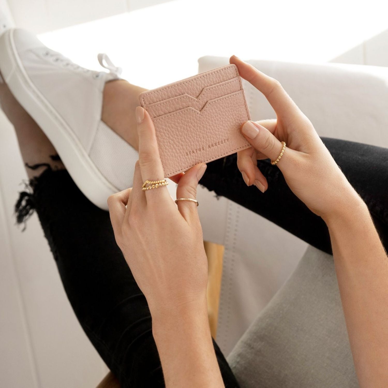 Status Anxiety Together For Now Leather Card Case (SA)