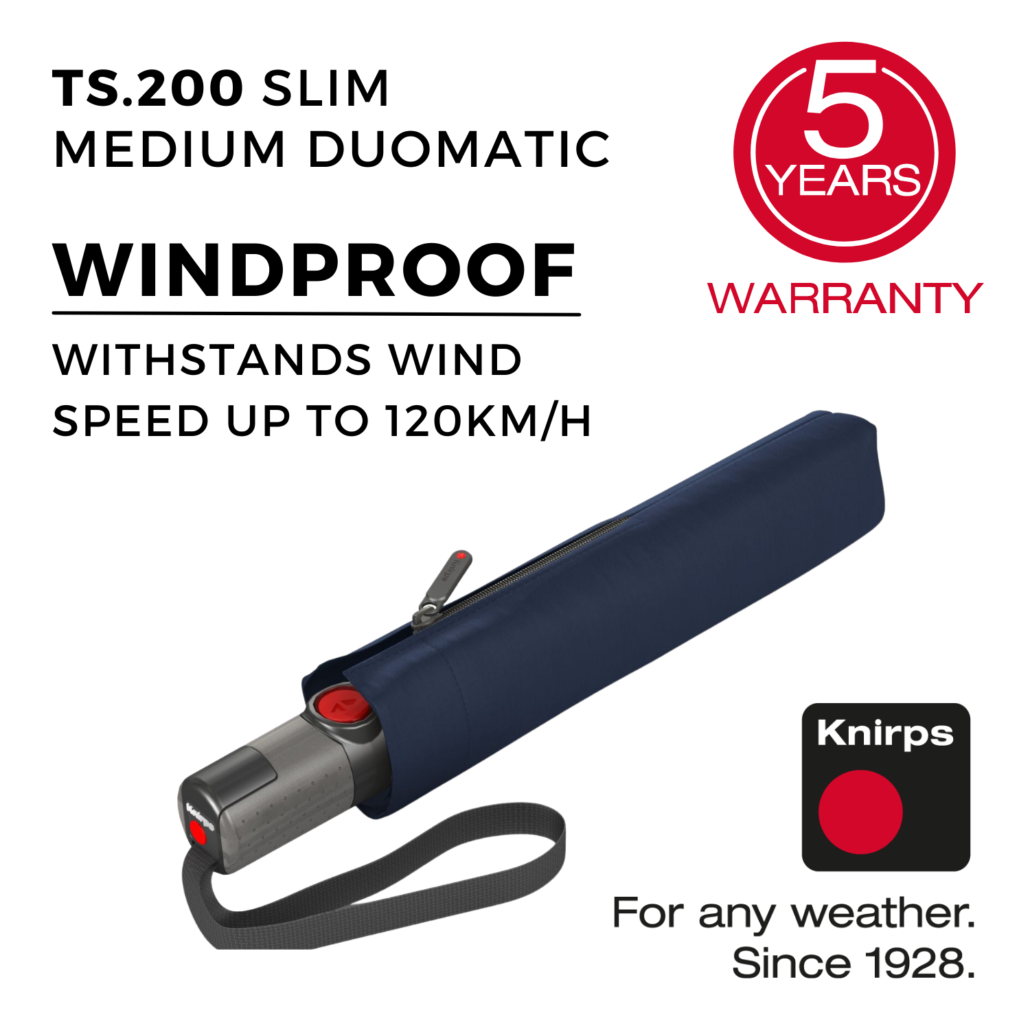 Knirps TS.200 Slim Medium Duomatic | Foldable Umbrellas, Regular Price, Travel Accessories, Umbrellas | Knirps Umbrellas
