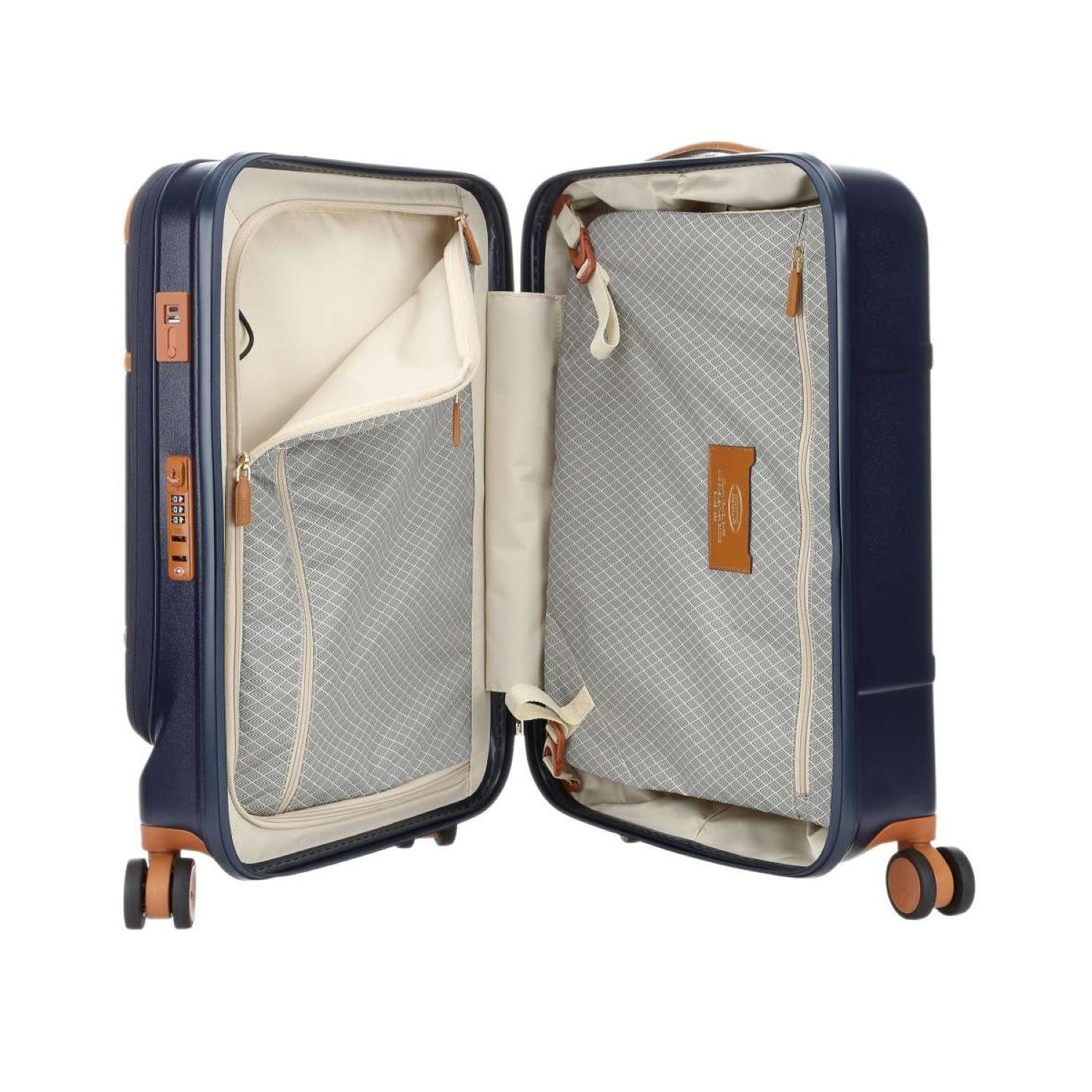 BRIC'S Bellagio V2 21" Carry On Luggage With Front Access Opening Spinner + Pocket with USB