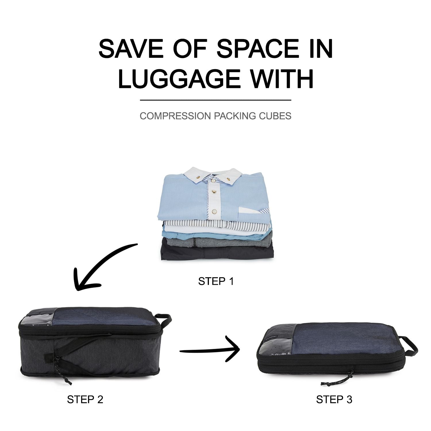 Bagsmart 6-In-1 Compression Packing Cubes