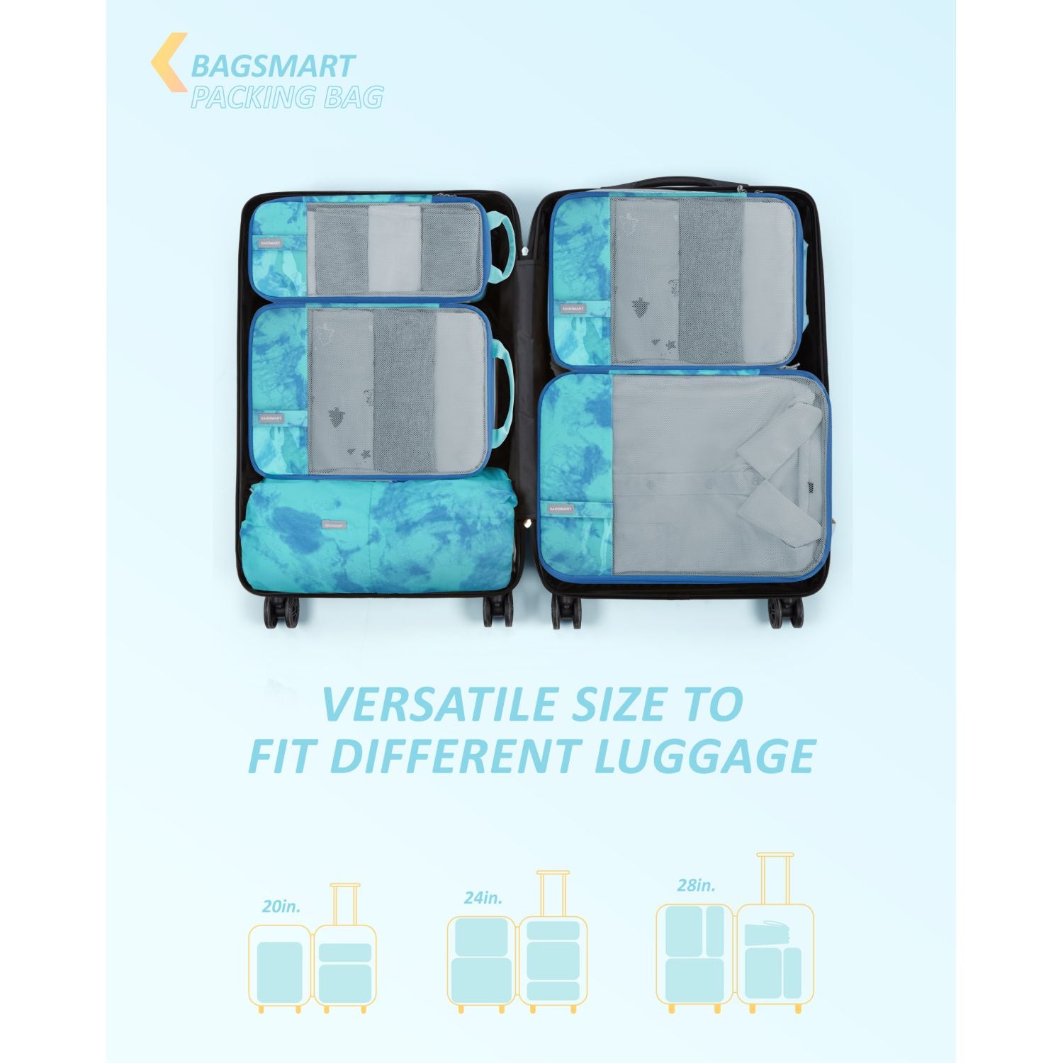 Bagsmart 6-In-1 Compression Packing Cubes